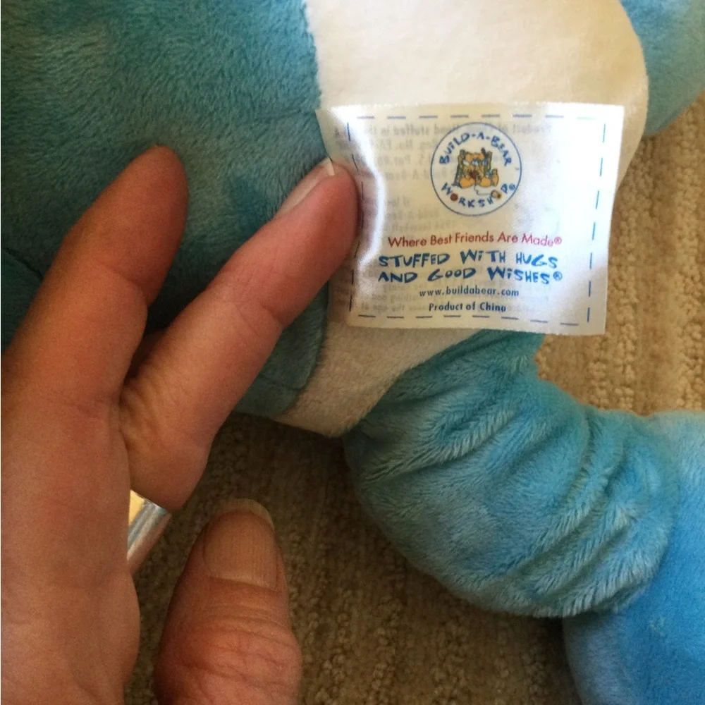 Build a Bear Blue White Smurf Movie Plush Smurfette Stuffed Animal Toy 16”